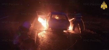 В Калуге на дороге загорелся автомобиль