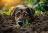 Соседская собака постоянно копает ямы на нашем участке, а соседи этого не признают